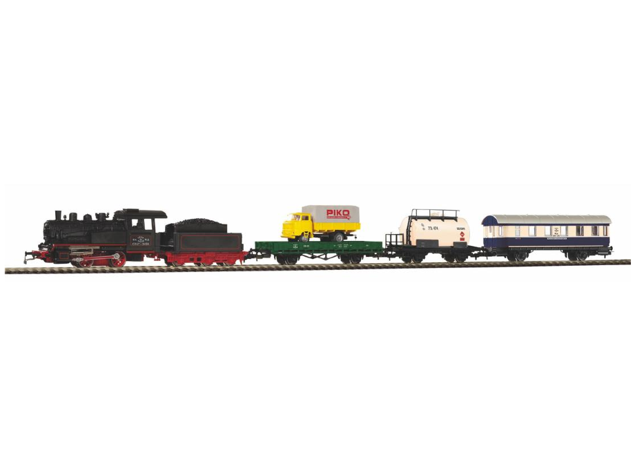 Стартовый набор «Грузовой состав с паровозом и тремя вагонами» СЖД