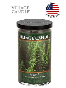 Ароматическая свеча Village Candle "Хвойный лес", стеклянная, большая